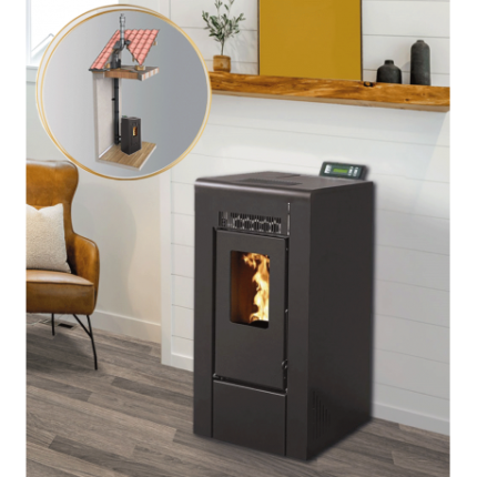PACK POÊLE À GRANULÉS Gioia 9 + Conduit Vertical 80/125 - INTERSTOVES